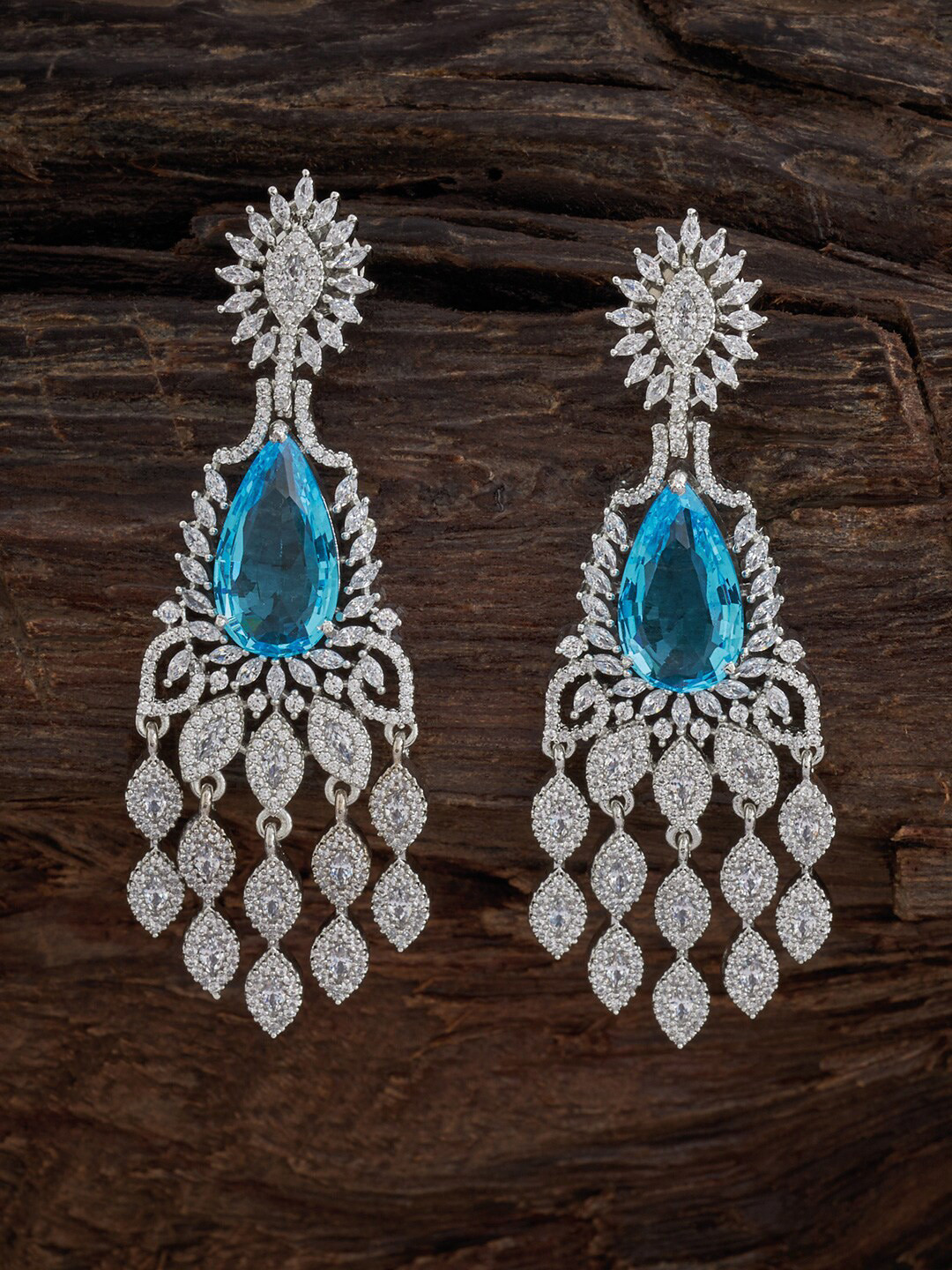 Kushal's Fashion Jewellery Rhodium-Plated Contemporary Drop Earrings, Blue
Kushal's Fashion Jewellery Rhodium-Plated Contemporary Drop Earrings, Blue