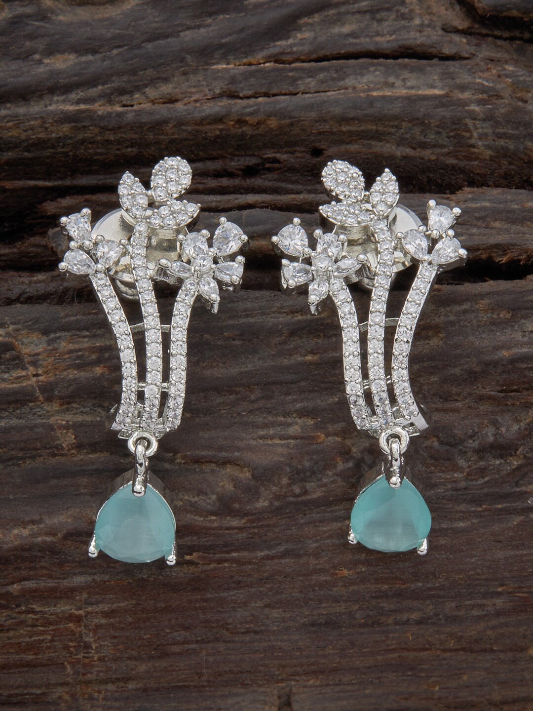 Kushal's Fashion Jewellery Rhodium Plated Zircon Contemporary Drop Earrings, Sea green
Kushal's Fashion Jewellery Rhodium Plated Zircon Contemporary Drop Earrings, Sea green