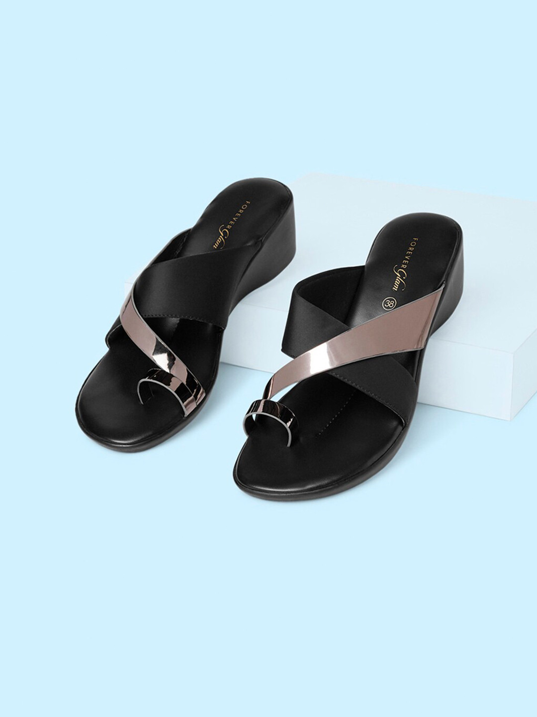 Forever Glam by Pantaloons One Toe Comfort Heels, Black
Forever Glam by Pantaloons One Toe Comfort Heels, Black