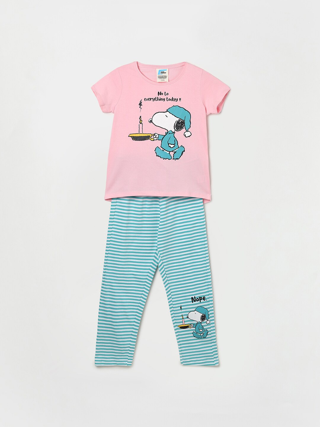 Fame Forever by Lifestyle Girls Snoopy Printed Pure Cotton Night T-shirt & Trousers, Pink
Fame Forever by Lifestyle Girls Snoopy Printed Pure Cotton Night T-shirt & Trousers, Pink