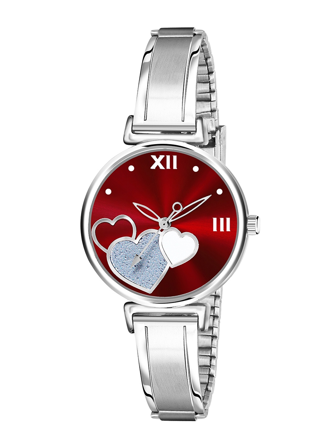 CERO Embellished Dial & Stainless Steel Bracelet Style Straps Analogue Watch AB65-Heart, Red
CERO Embellished Dial & Stainless Steel Bracelet Style Straps Analogue Watch AB65-Heart, Red