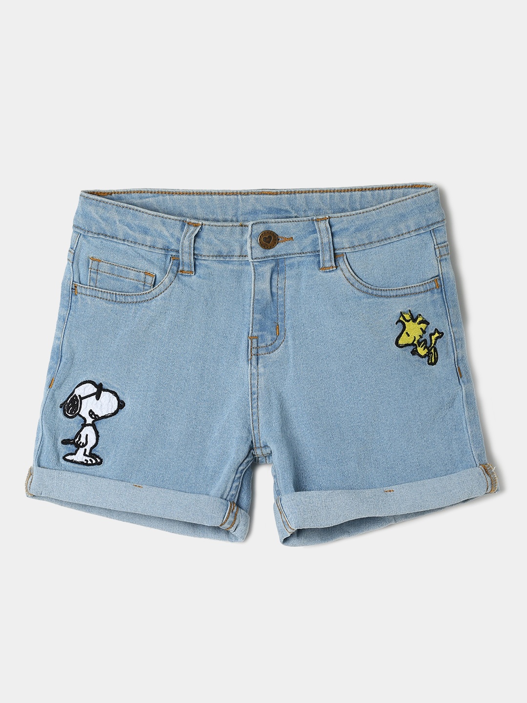 Fame Forever by Lifestyle Girls Mickey & Friends Mid-Rise Embroidered Cotton Denim Shorts, Blue
Fame Forever by Lifestyle Girls Mickey & Friends Mid-Rise Embroidered Cotton Denim Shorts, Blue