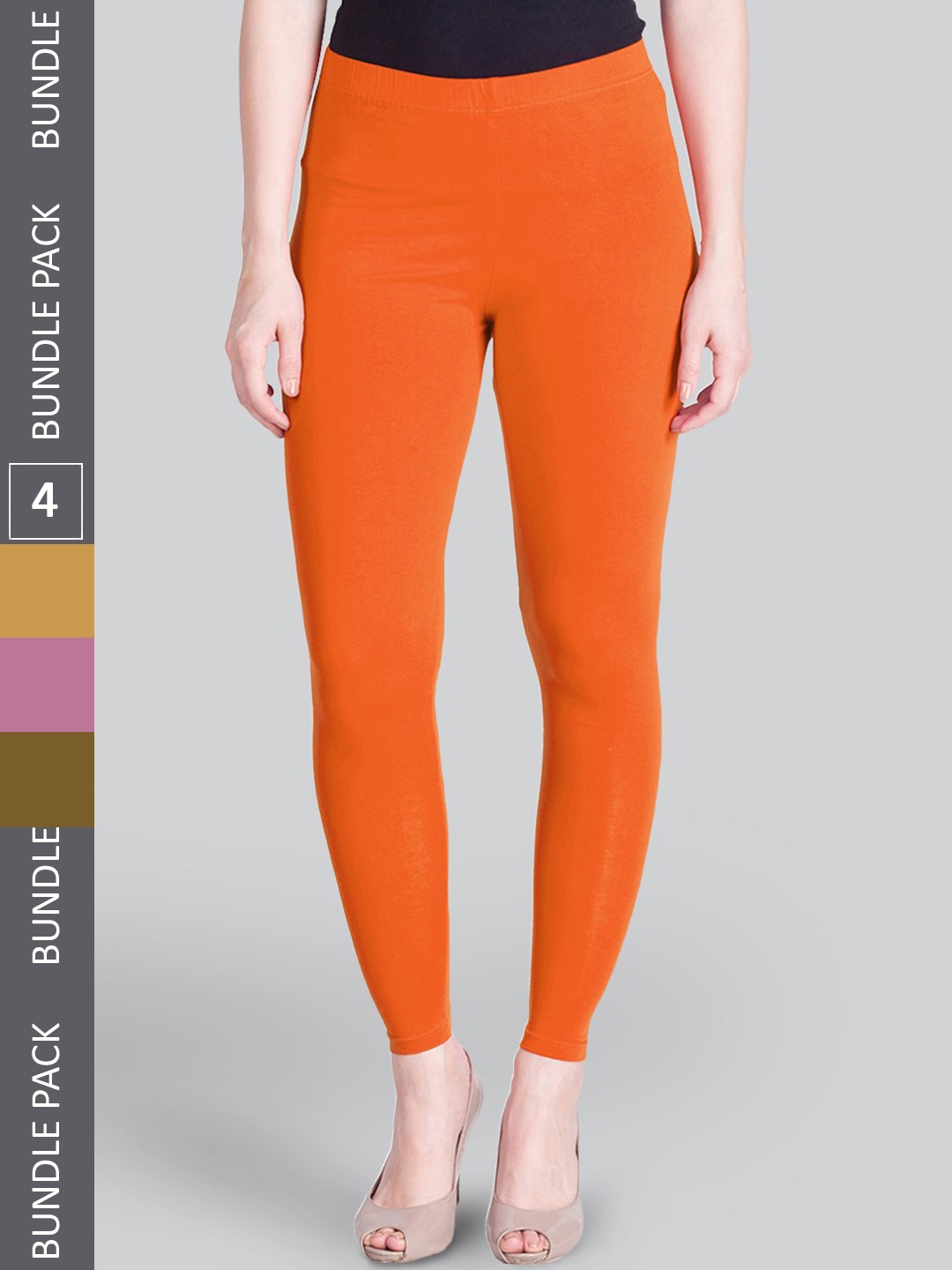 LYRA Premium Pack Of 4 Sculpting Seams Mid Rise Cotton Ankle-Length Leggings, Orange
LYRA Premium Pack Of 4 Sculpting Seams Mid Rise Cotton Ankle-Length Leggings, Orange
