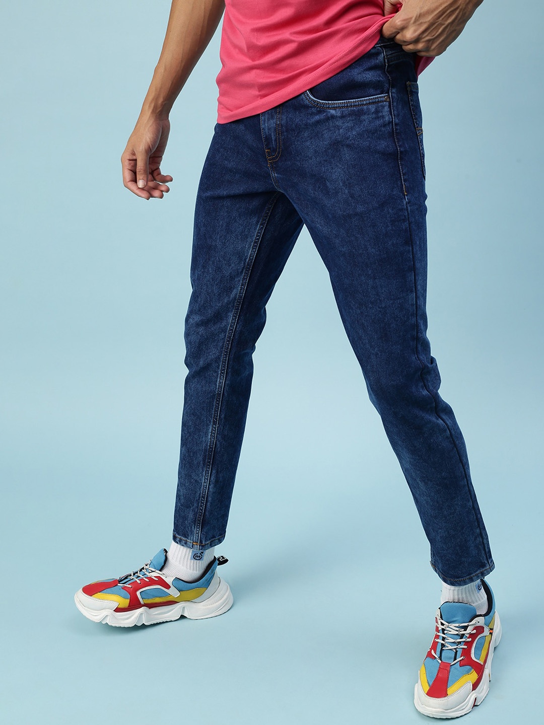 VEIRDO Men Original Slim Fit Mid-Rise Light Fade Stretchable Cotton Jeans, Navy blue
VEIRDO Men Original Slim Fit Mid-Rise Light Fade Stretchable Cotton Jeans, Navy blue