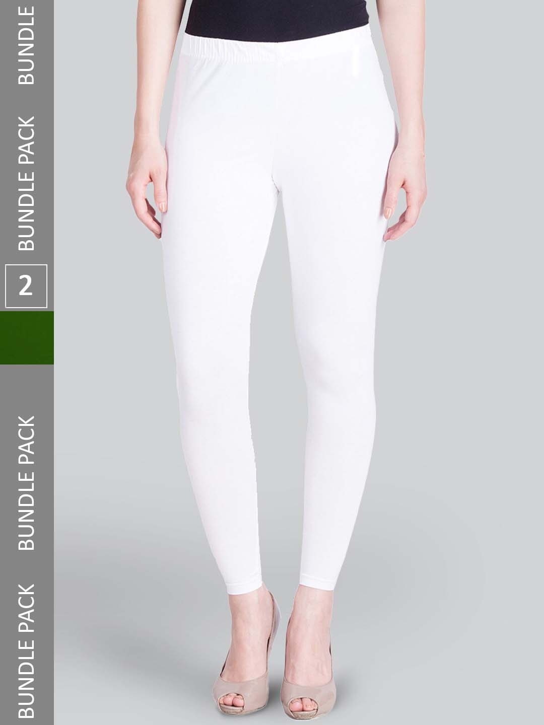 LYRA Premium Pack Of 2 Sculpting Seams Mid Rise Cotton Ankle-Length Leggings, White
LYRA Premium Pack Of 2 Sculpting Seams Mid Rise Cotton Ankle-Length Leggings, White