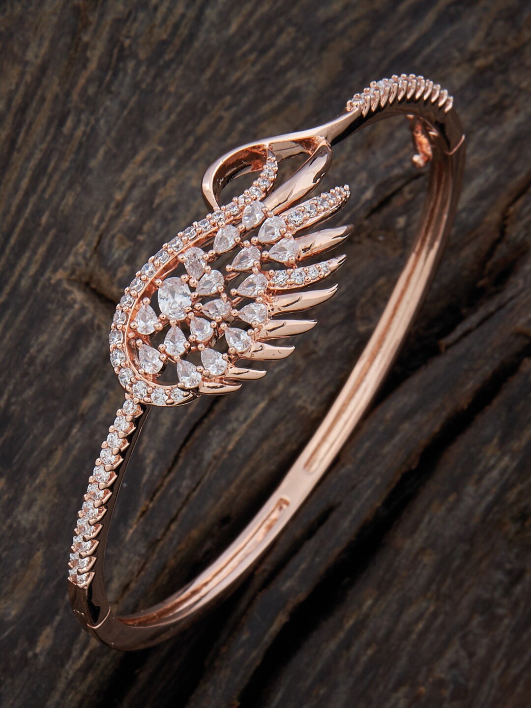 Kushal's Fashion Jewellery Rose Gold-Plated Cubic Zirconia Bangle-Style Bracelet, White
Kushal's Fashion Jewellery Rose Gold-Plated Cubic Zirconia Bangle-Style Bracelet, White