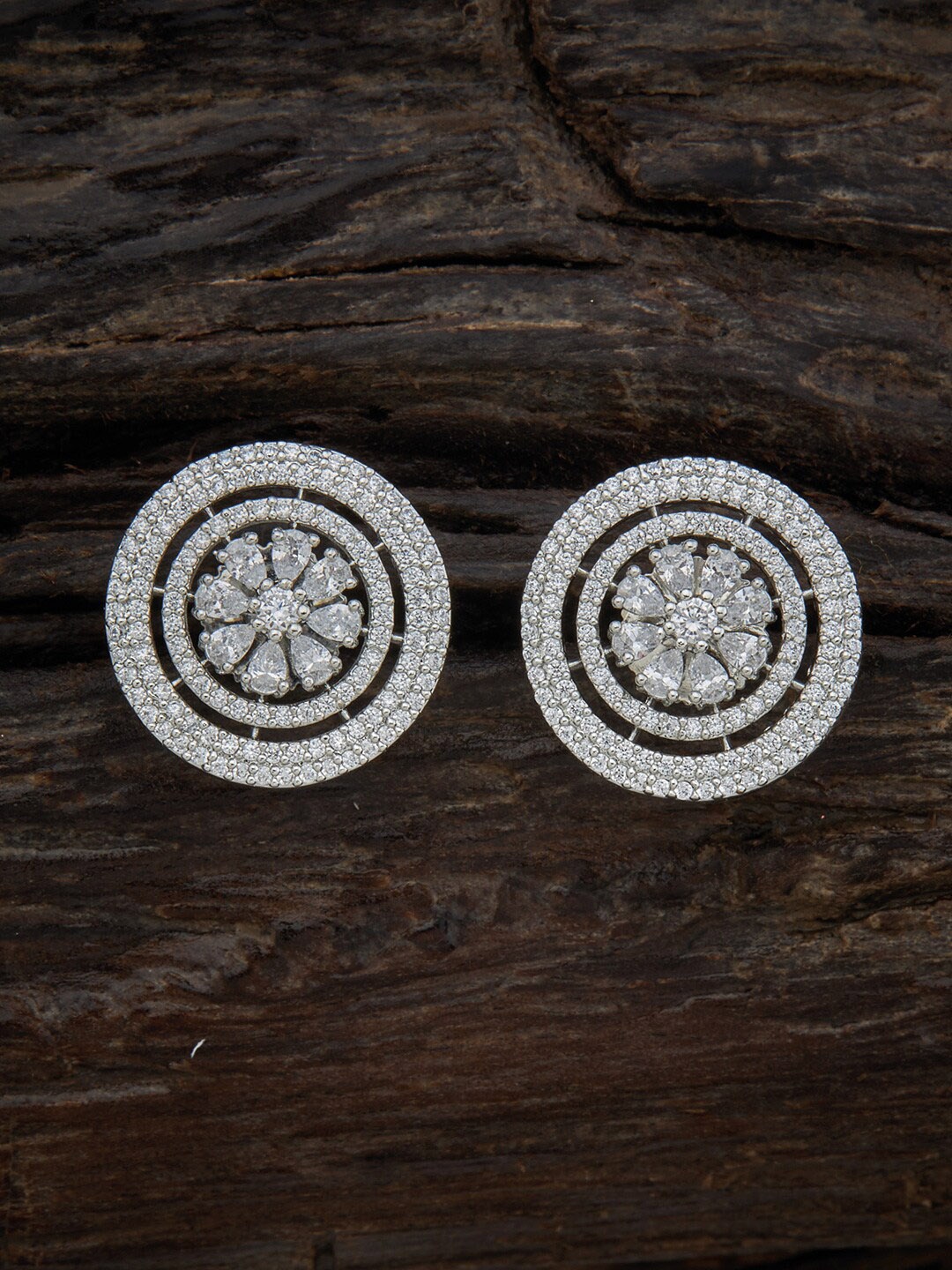 Kushal's Fashion Jewellery Rhodium-Plated Cubic Zirconia Circular Studs Earrings, White
Kushal's Fashion Jewellery Rhodium-Plated Cubic Zirconia Circular Studs Earrings, White