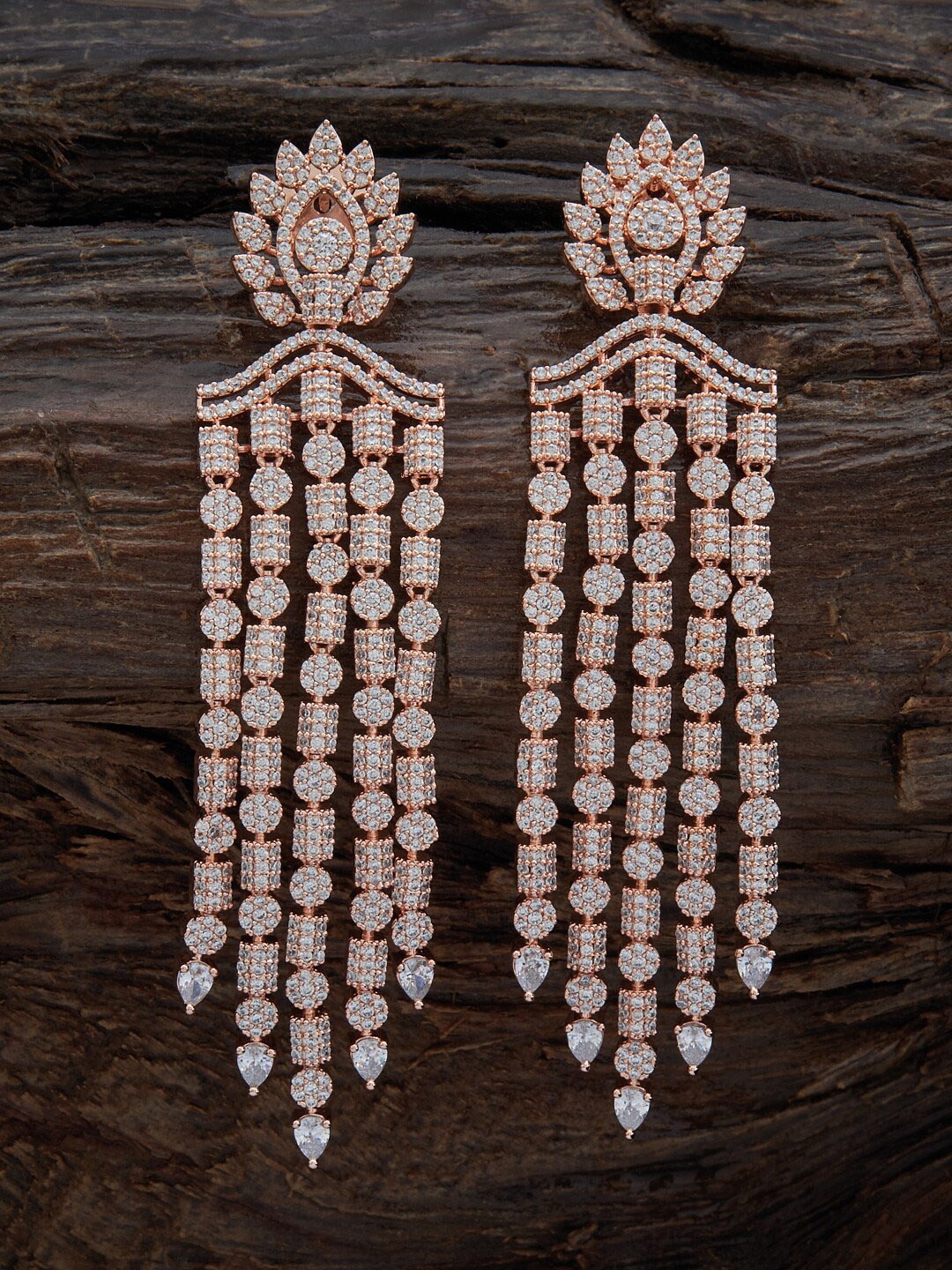 Kushal's Fashion Jewellery Rose Gold-Plated Cubic Zirconia Contemporary Drop Earrings, White
Kushal's Fashion Jewellery Rose Gold-Plated Cubic Zirconia Contemporary Drop Earrings, White