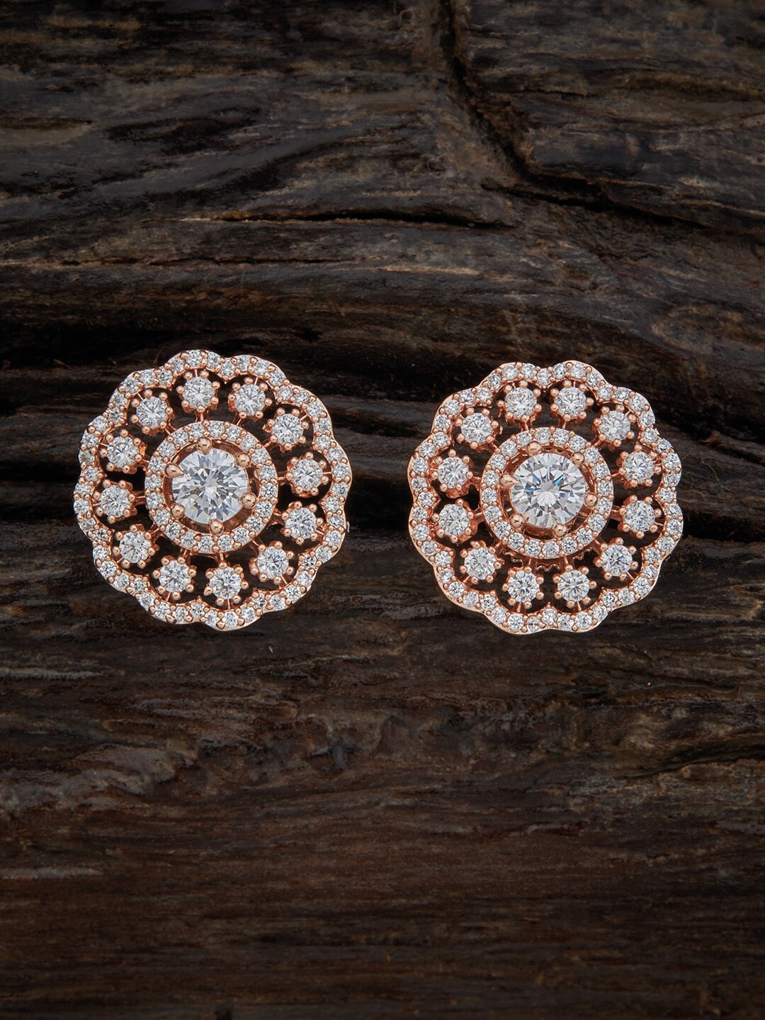 Kushal's Fashion Jewellery Cubic Studded Rose-Gold Plated Contemporary Studs Earrings, White
Kushal's Fashion Jewellery Cubic Studded Rose-Gold Plated Contemporary Studs Earrings, White