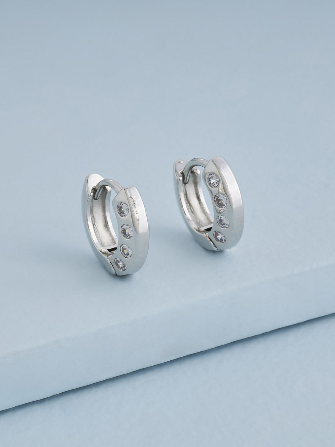 Kushal's Fashion Jewellery Rhodium Plated Cubic Zirconia Classic Hoop Earring, White
Kushal's Fashion Jewellery Rhodium Plated Cubic Zirconia Classic Hoop Earring, White