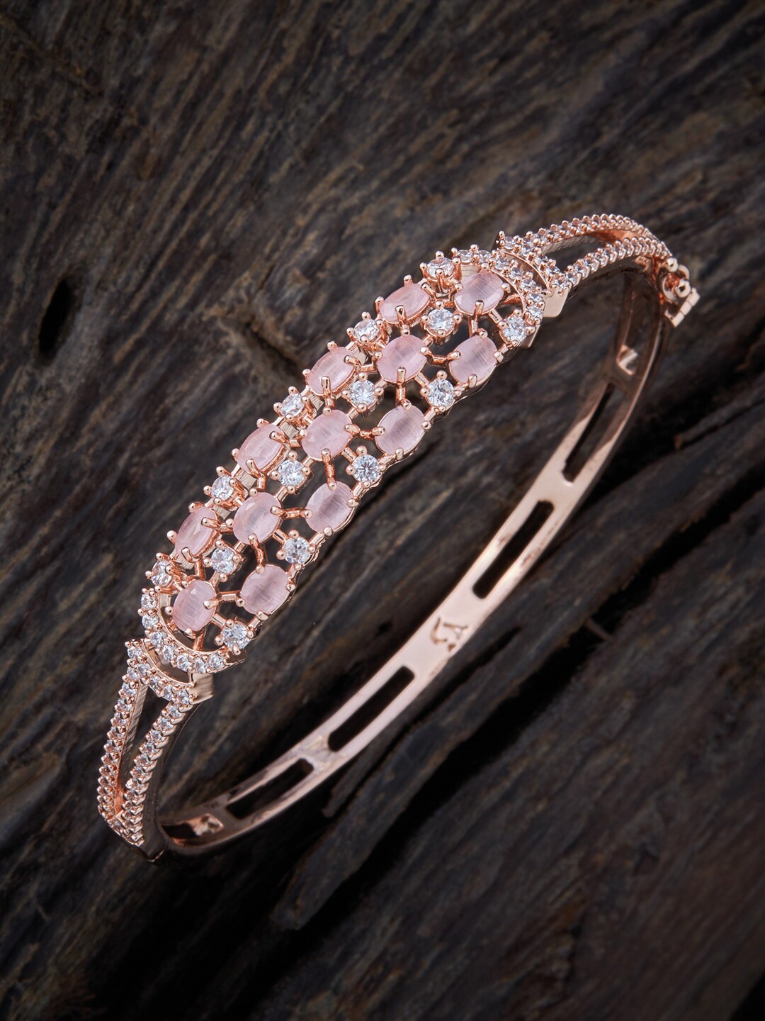 Kushal's Fashion Jewellery Cubic Zirconia Antique Rose Gold-Plated Bangle-Style Bracelet
Kushal's Fashion Jewellery Cubic Zirconia Antique Rose Gold-Plated Bangle-Style Bracelet