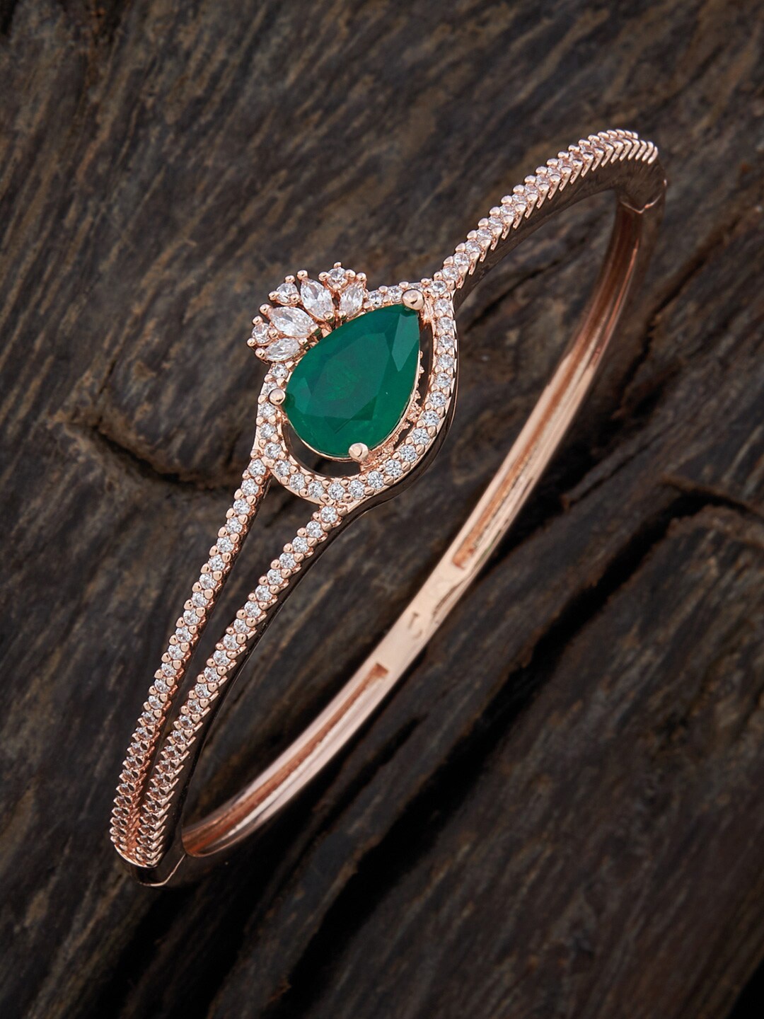 Kushal's Fashion Jewellery Women Cubic Zirconia Rose Gold-Plated Bangle-Style Bracelet
Kushal's Fashion Jewellery Women Cubic Zirconia Rose Gold-Plated Bangle-Style Bracelet