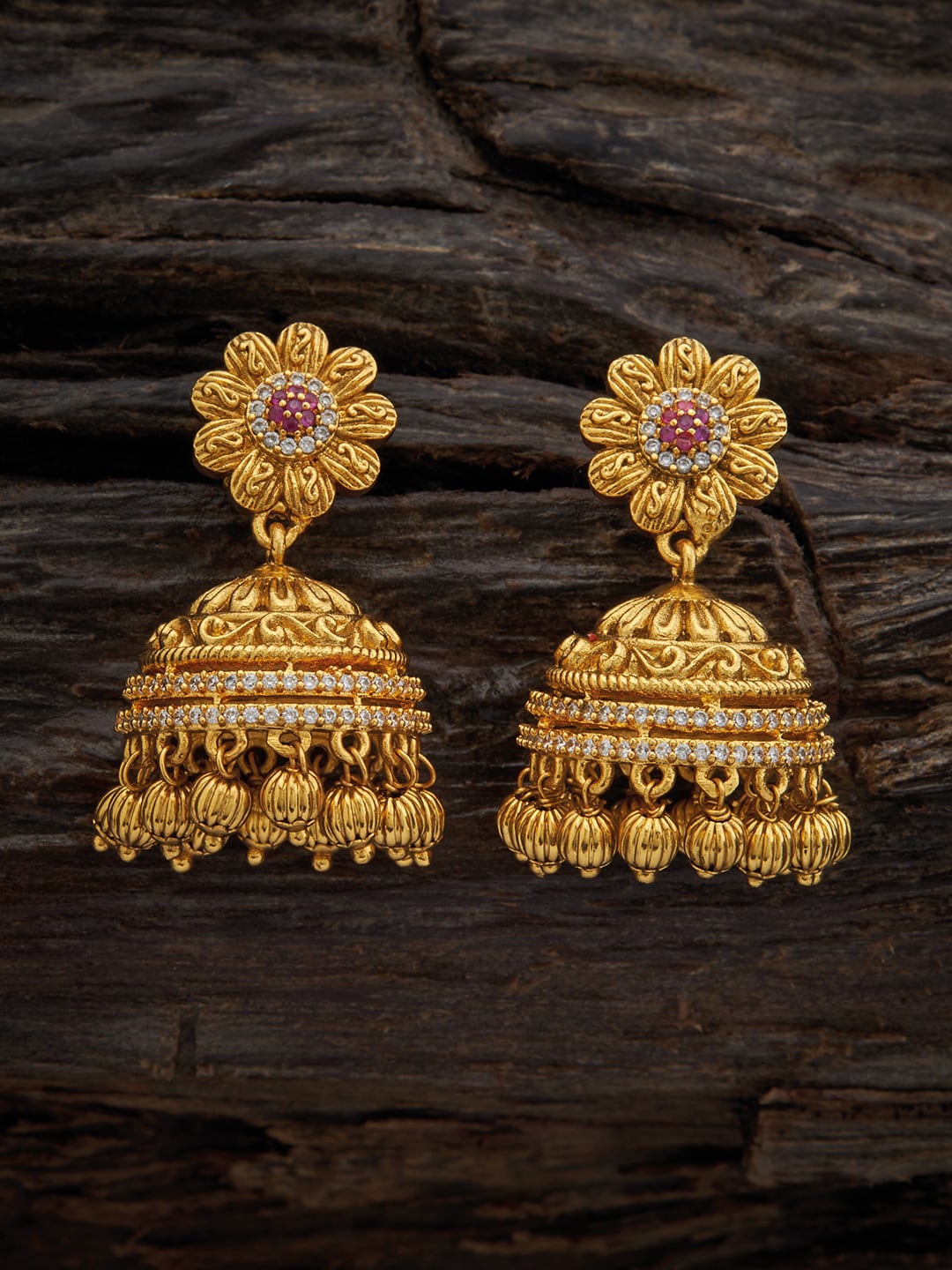 Kushal's Fashion Jewellery Gold-Plated Cubic Zirconia Contemporary Jhumkas Earrings, Pink
Kushal's Fashion Jewellery Gold-Plated Cubic Zirconia Contemporary Jhumkas Earrings, Pink