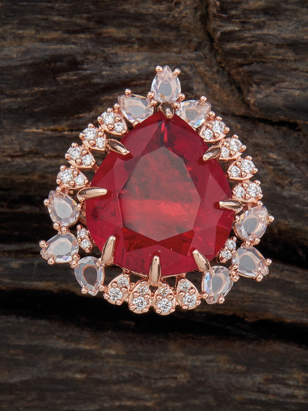 Kushal's Fashion Jewellery Rose Gold-Plated Cubic Zirconia-Studded Adjustable Finger Ring, Red
Kushal's Fashion Jewellery Rose Gold-Plated Cubic Zirconia-Studded Adjustable Finger Ring, Red