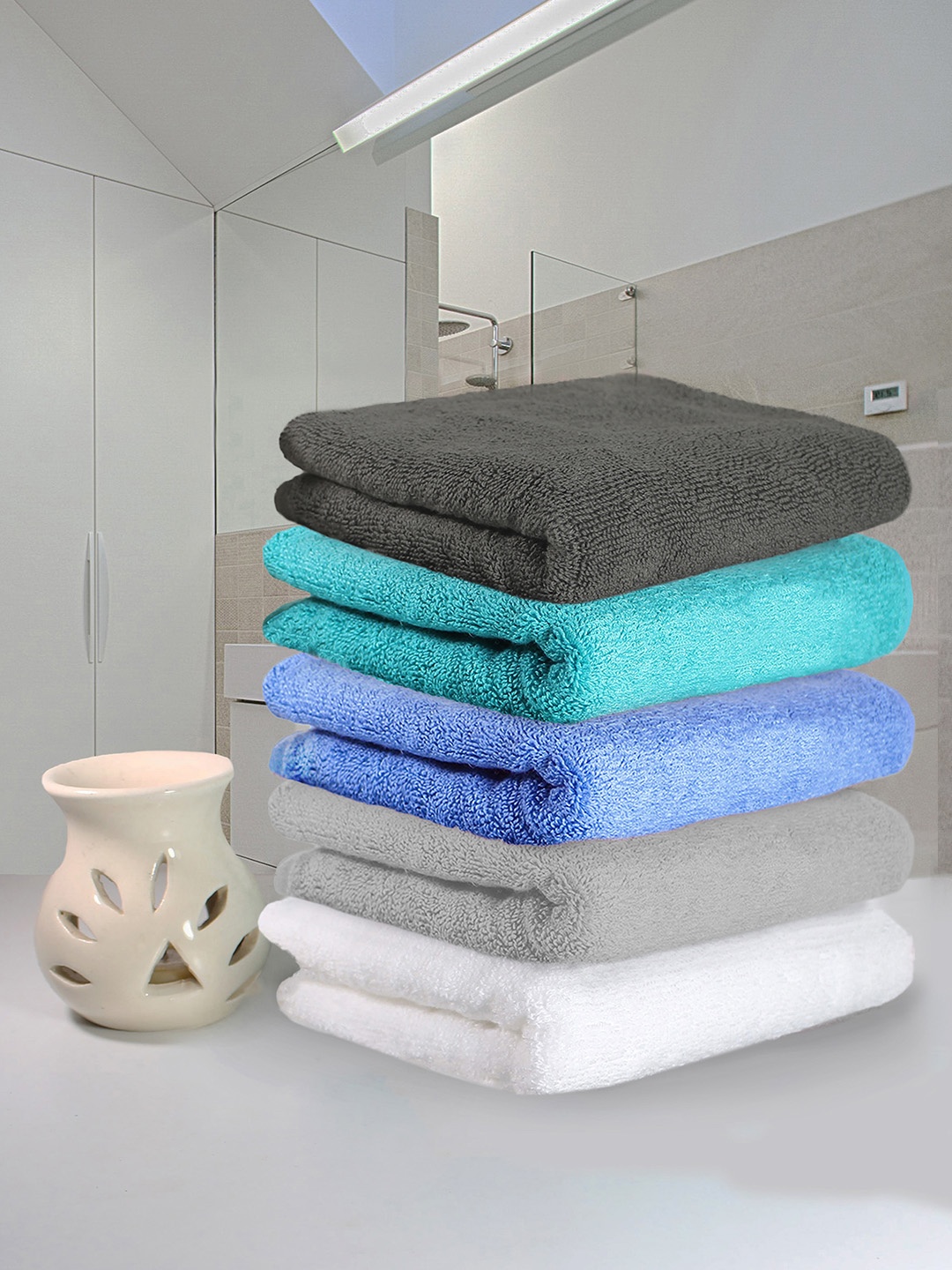 Heelium Unisex Pack of 5 Bamboo Super Soft & Quick Drying Home & Gym Hand Towel, Grey
Heelium Unisex Pack of 5 Bamboo Super Soft & Quick Drying Home & Gym Hand Towel, Grey