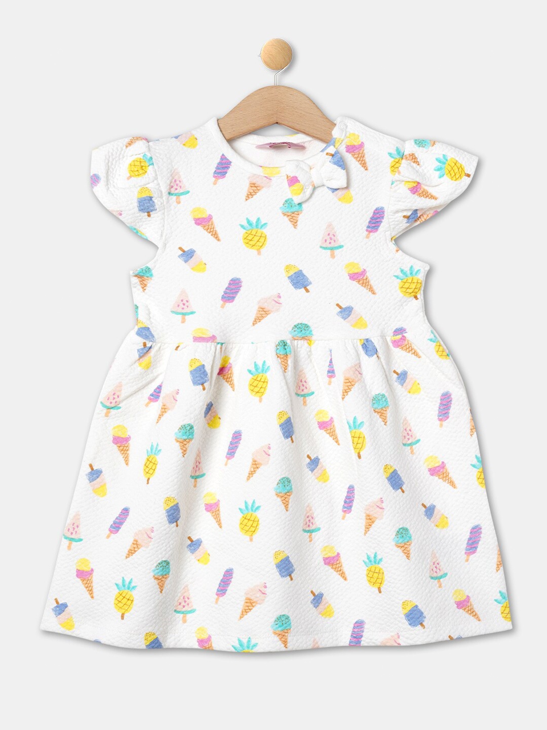 R&B White Peplum Dress