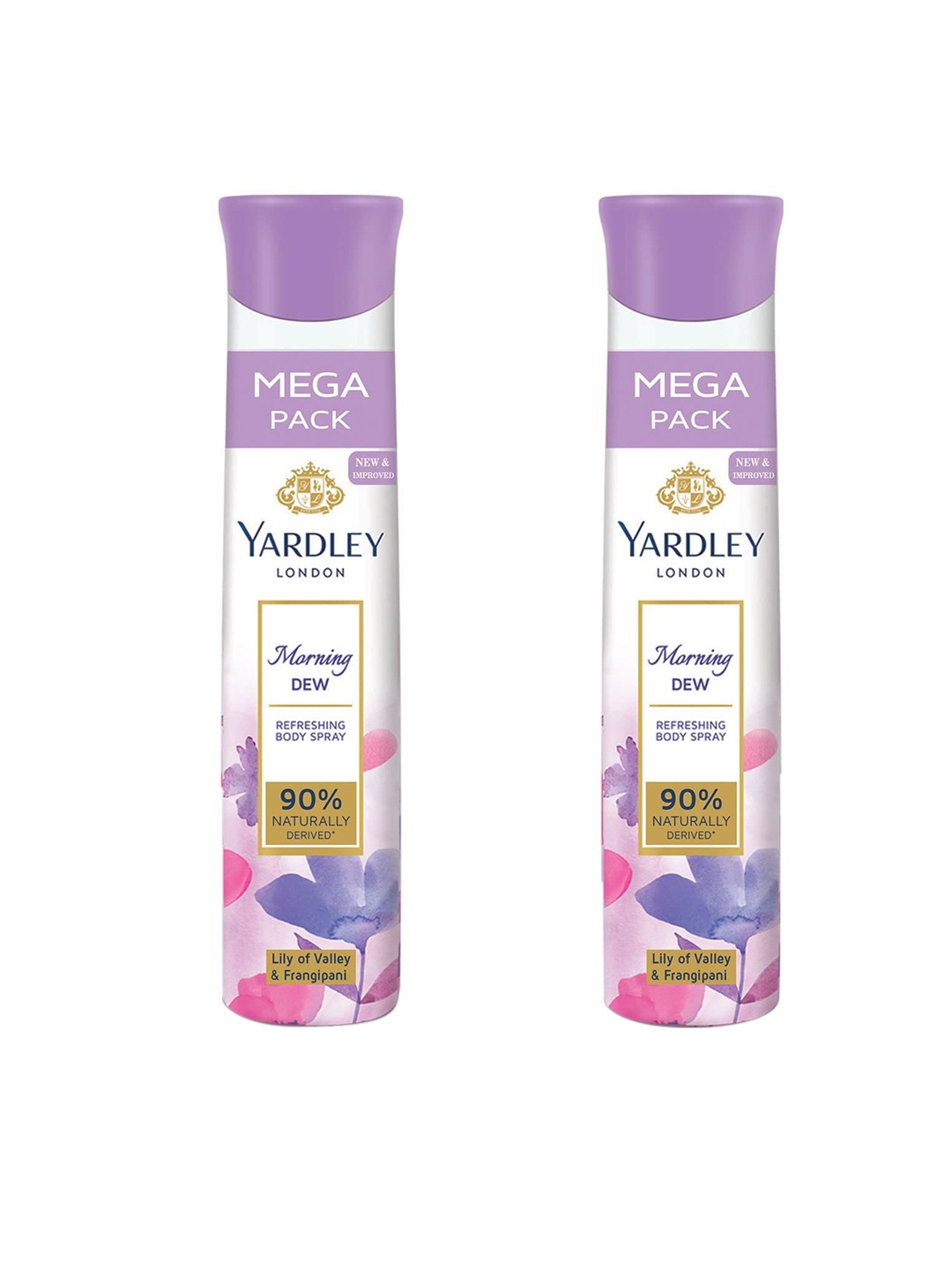 YARDLEY LONDON Women Set Of 2 Morning Dew Refreshing Deodorant Body Spray - 150ml Each, Lavender
YARDLEY LONDON Women Set Of 2 Morning Dew Refreshing Deodorant Body Spray - 150ml Each, Lavender