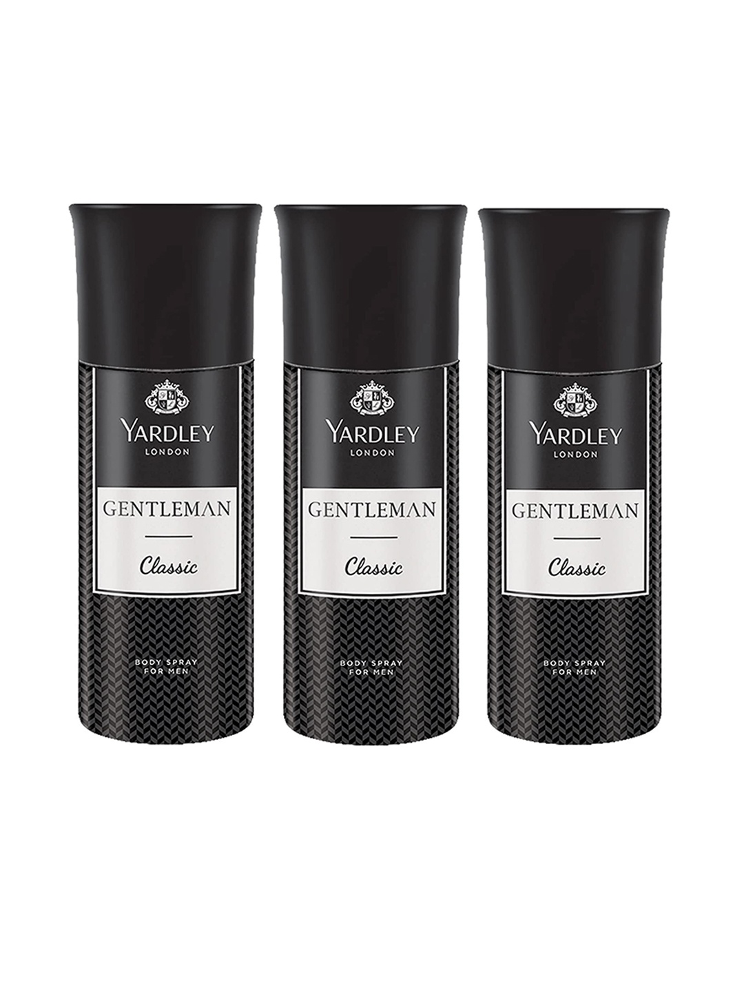 YARDLEY LONDON Men Set Of 3 Gentleman Classic Deodorant Body Spray - 150ml Each, Black
YARDLEY LONDON Men Set Of 3 Gentleman Classic Deodorant Body Spray - 150ml Each, Black