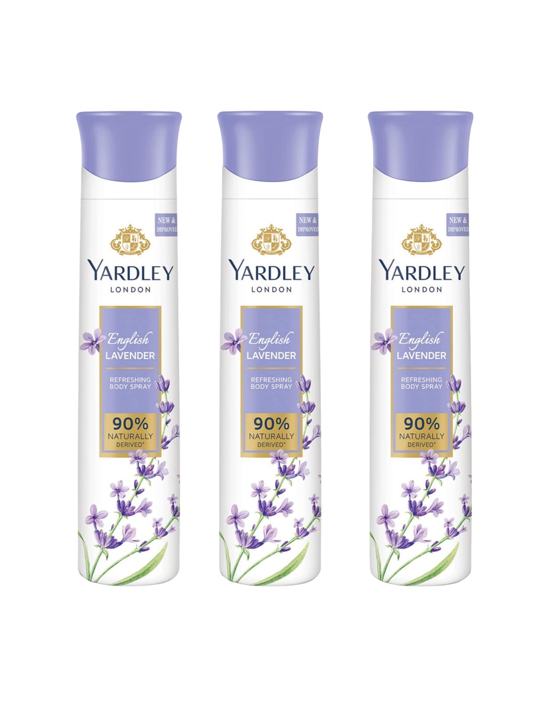 YARDLEY LONDON Women Set of 3 English Lavender Refreshing Body Sprays - 150 ml Each, White
YARDLEY LONDON Women Set of 3 English Lavender Refreshing Body Sprays - 150 ml Each, White