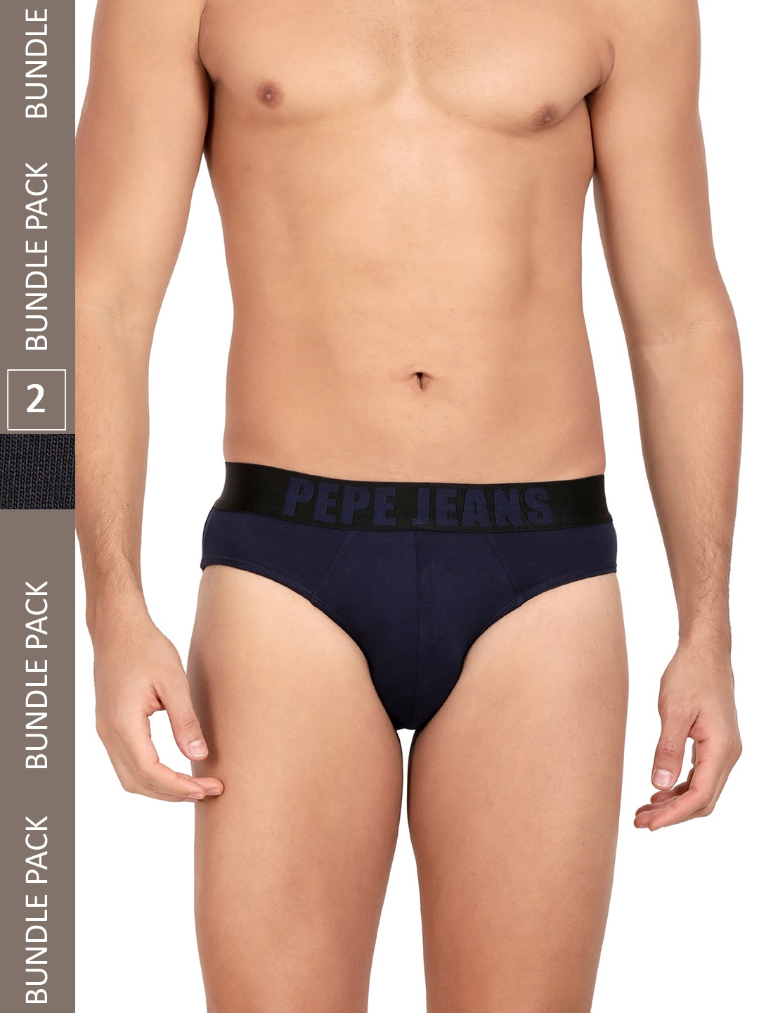 Pepe Jeans Men Pack Of 2 Cotton Anti Microbial Low-Rise Basic Briefs- 8904311371519, Navy blue
Pepe Jeans Men Pack Of 2 Cotton Anti Microbial Low-Rise Basic Briefs- 8904311371519, Navy blue