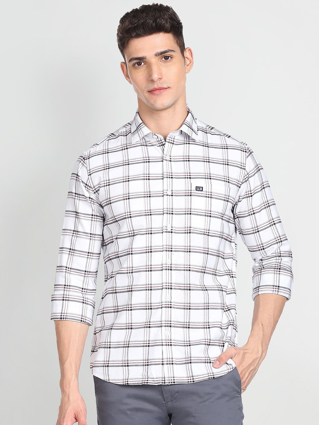 Arrow Sport Men Pure Cotton Manhattan Slim Fit Tartan Checks Opaque Casual Shirt, White
Arrow Sport Men Pure Cotton Manhattan Slim Fit Tartan Checks Opaque Casual Shirt, White