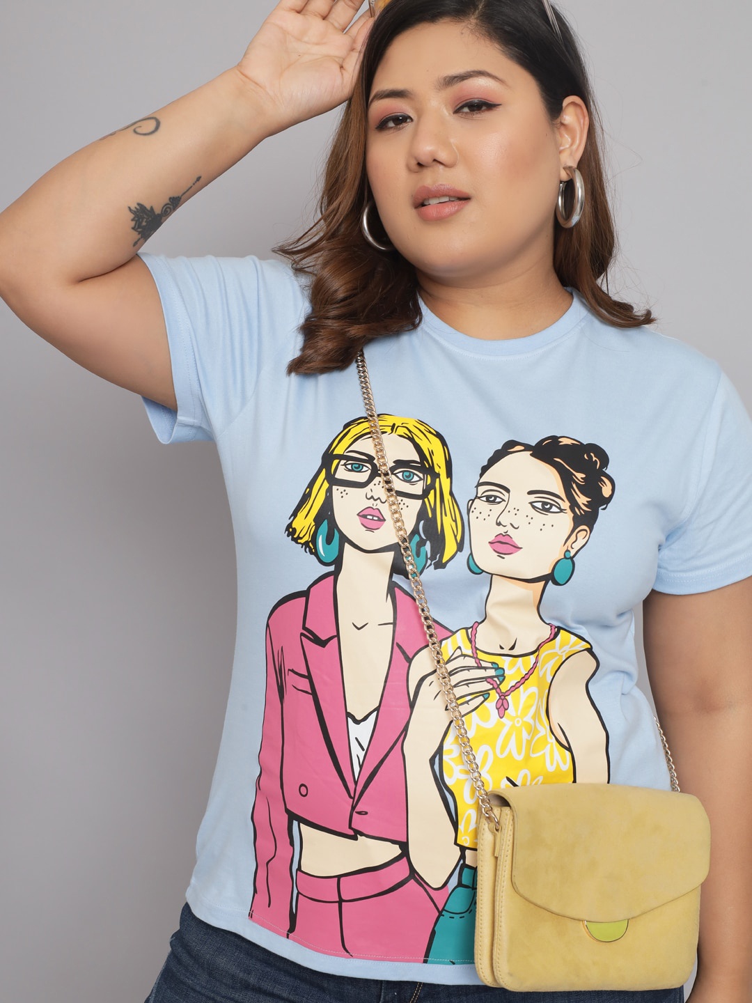 BEYOUND SIZE - THE DRY STATE Plus Size Graphic Printed Round Neck Cotton T-shirt, Blue
BEYOUND SIZE - THE DRY STATE Plus Size Graphic Printed Round Neck Cotton T-shirt, Blue