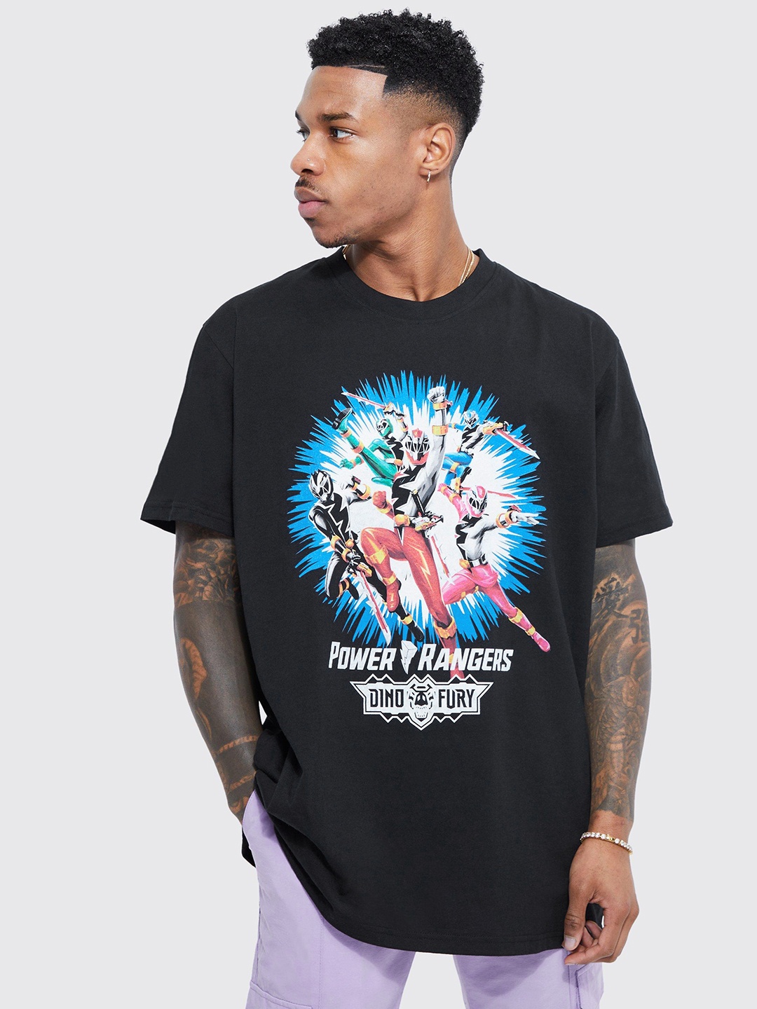 boohooMAN Oversized Power Rangers Printed Drop-Shoulder Sleeves Pure Cotton T-shirt, Black
boohooMAN Oversized Power Rangers Printed Drop-Shoulder Sleeves Pure Cotton T-shirt, Black