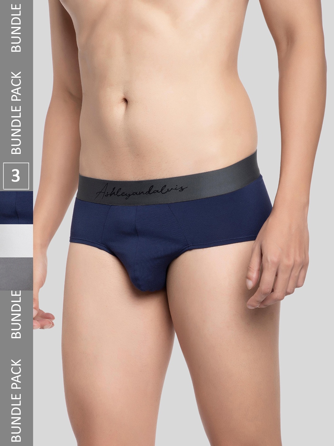 Ashleyandalvis Men Pack of 3 Anti-Bacterial Anti Odour Modal Briefs AA-BR-IB-FG-NG, White
Ashleyandalvis Men Pack of 3 Anti-Bacterial Anti Odour Modal Briefs AA-BR-IB-FG-NG, White