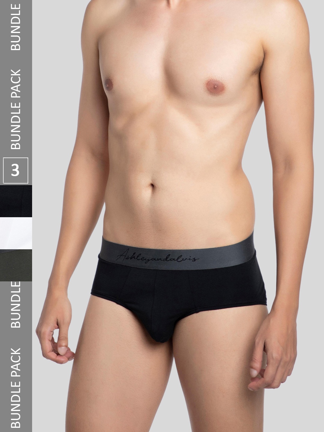 Ashleyandalvis Men Pack of 3 Anti-Bacterial Anti Odour Modal Briefs AA-BR-DB-FW-EG, Black
Ashleyandalvis Men Pack of 3 Anti-Bacterial Anti Odour Modal Briefs AA-BR-DB-FW-EG, Black