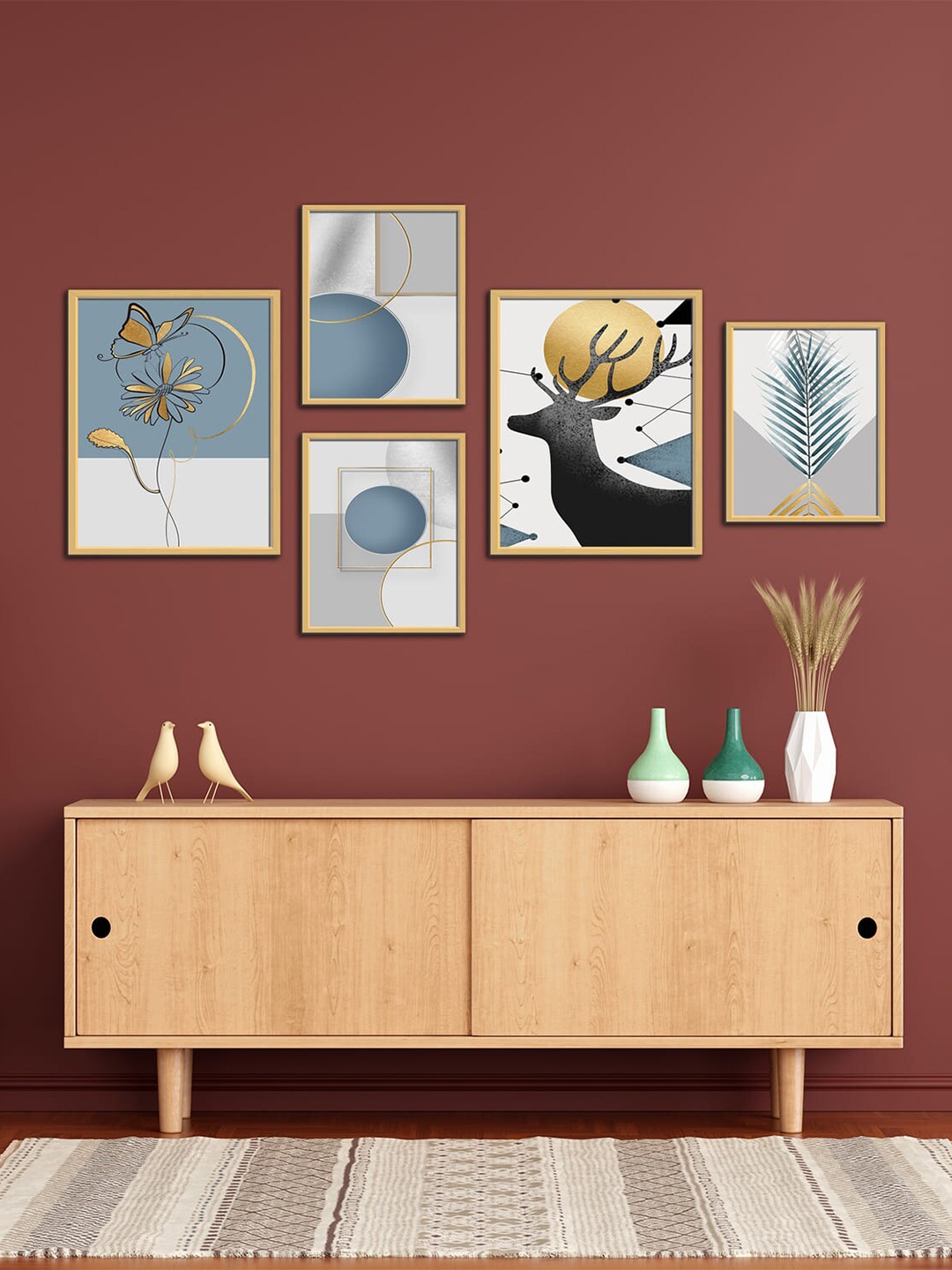 WENS White & Grey 5 Pieces Scandinavian Modern Printed Art Framed Wall Painting
WENS White & Grey 5 Pieces Scandinavian Modern Printed Art Framed Wall Painting