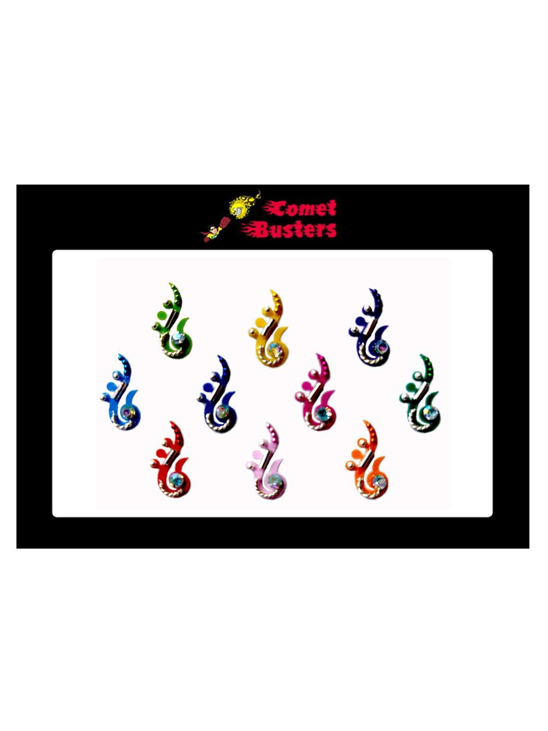 Comet Busters Multicoloured Embellished Handcrafted Beautiful Traditional Bindis - 12 Pcs, Multi
Comet Busters Multicoloured Embellished Handcrafted Beautiful Traditional Bindis - 12 Pcs, Multi