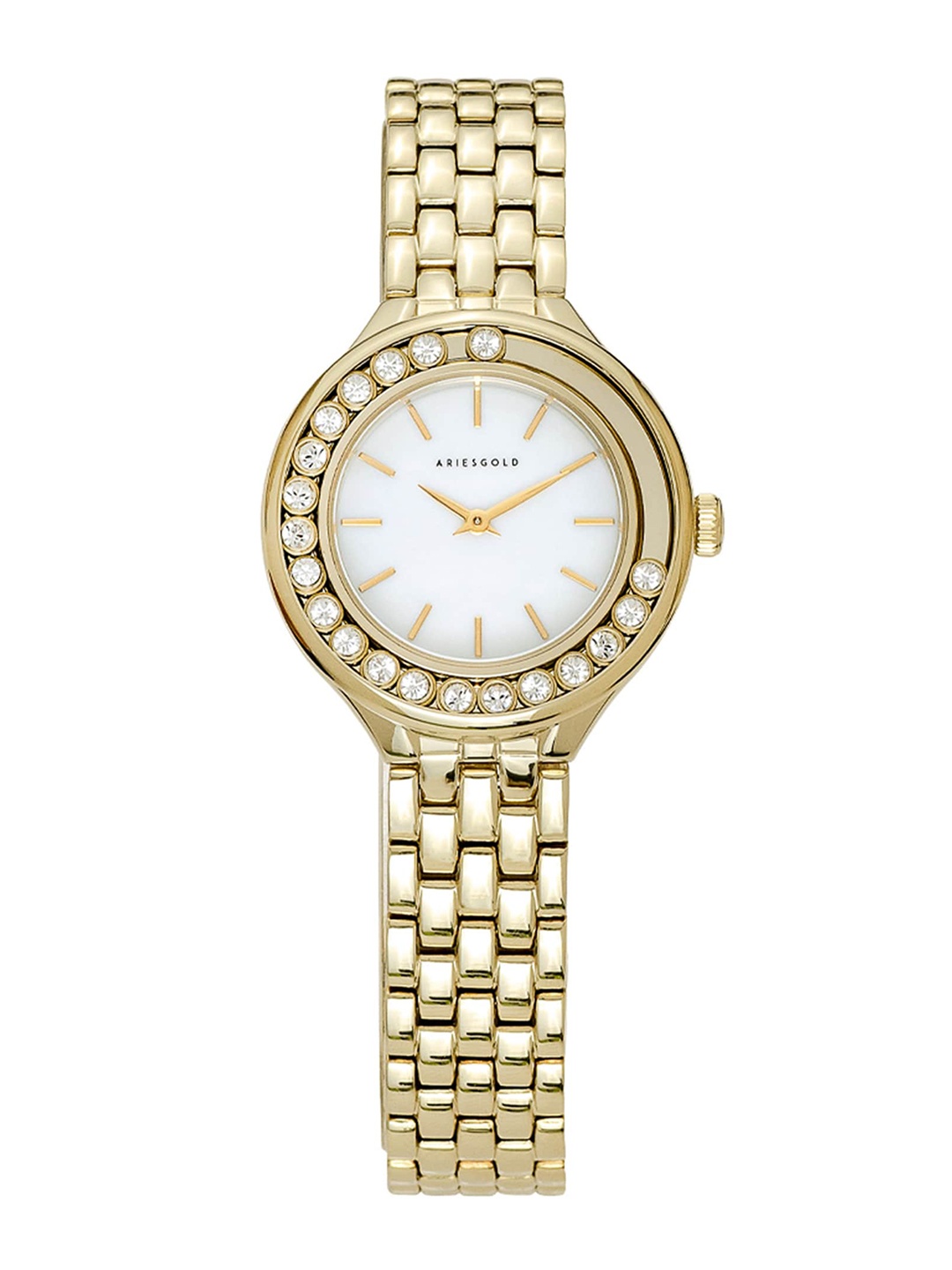 Aries Gold Majestic Women Stainless Steel Bracelet Style Straps Analogue Watch L 5041 G-MP, White
Aries Gold Majestic Women Stainless Steel Bracelet Style Straps Analogue Watch L 5041 G-MP, White
