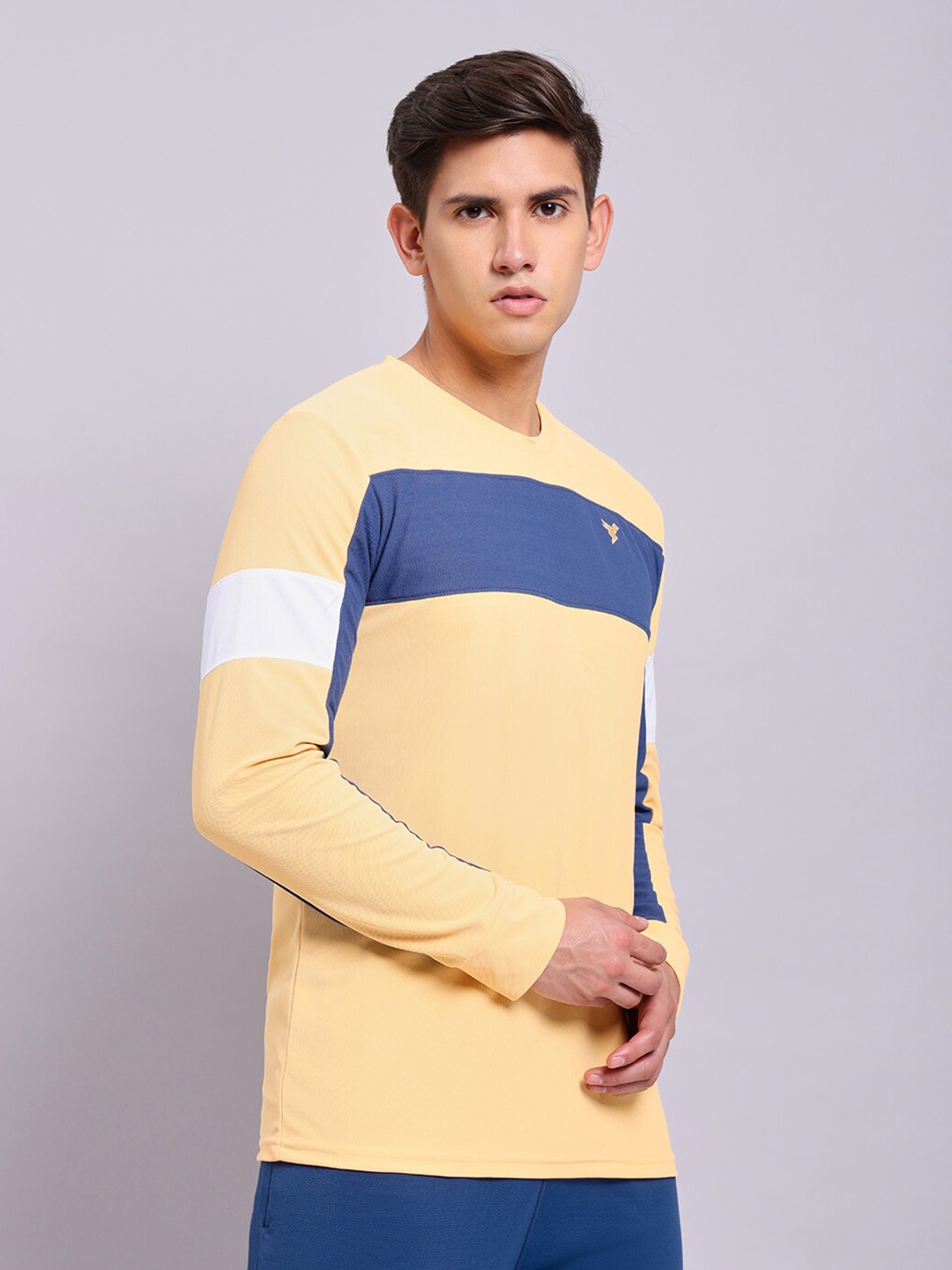 Technosport Long Sleeves Colourblocked Polo Collar Antimicrobial Training or Gym T-shirt, Mustard
Technosport Long Sleeves Colourblocked Polo Collar Antimicrobial Training or Gym T-shirt, Mustard