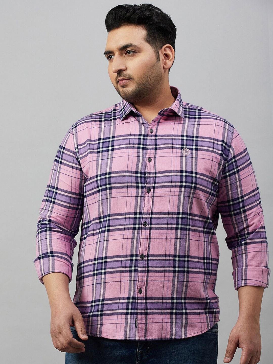 SHOWOFF Plus Plus Size Comfort Tartan Checked Cotton Casual Shirt, Pink
SHOWOFF Plus Plus Size Comfort Tartan Checked Cotton Casual Shirt, Pink