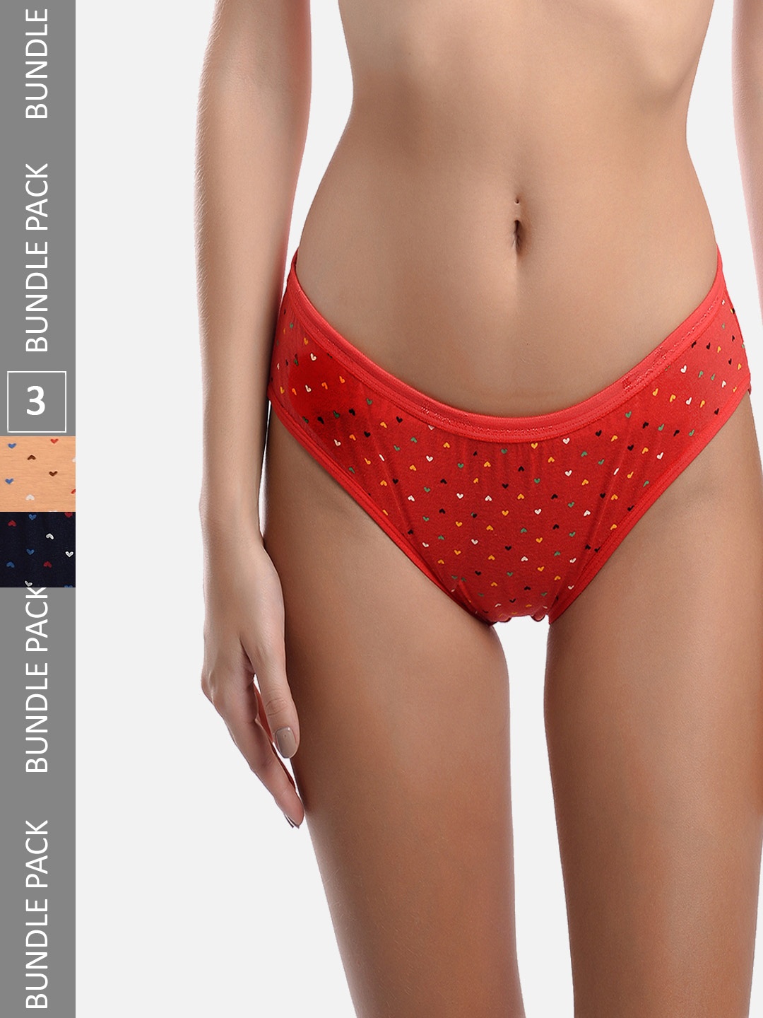StyFun Pack Of 3 Printed Anti-Microbial Mid-Rise Hipster Briefs- LS_OLA_Panty_RedBlueBeige, Red
StyFun Pack Of 3 Printed Anti-Microbial Mid-Rise Hipster Briefs- LS_OLA_Panty_RedBlueBeige, Red