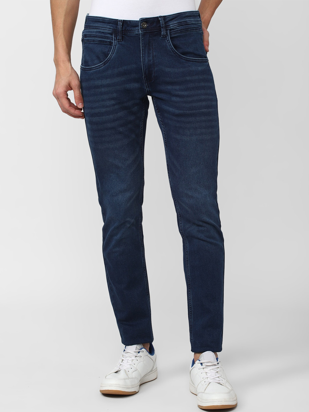 V Dot Men Skinny Fit Mid-Rise Jeans, Blue 
V Dot Men Skinny Fit Mid-Rise Jeans, Blue