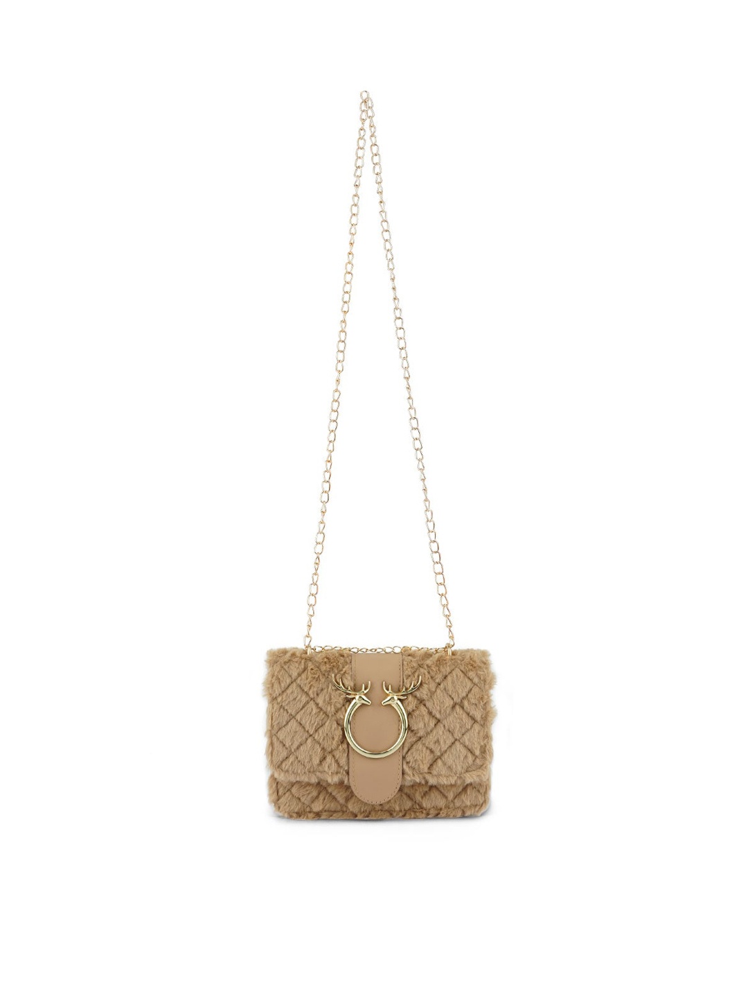 London Rag Sling Bag with Quilted, Beige
