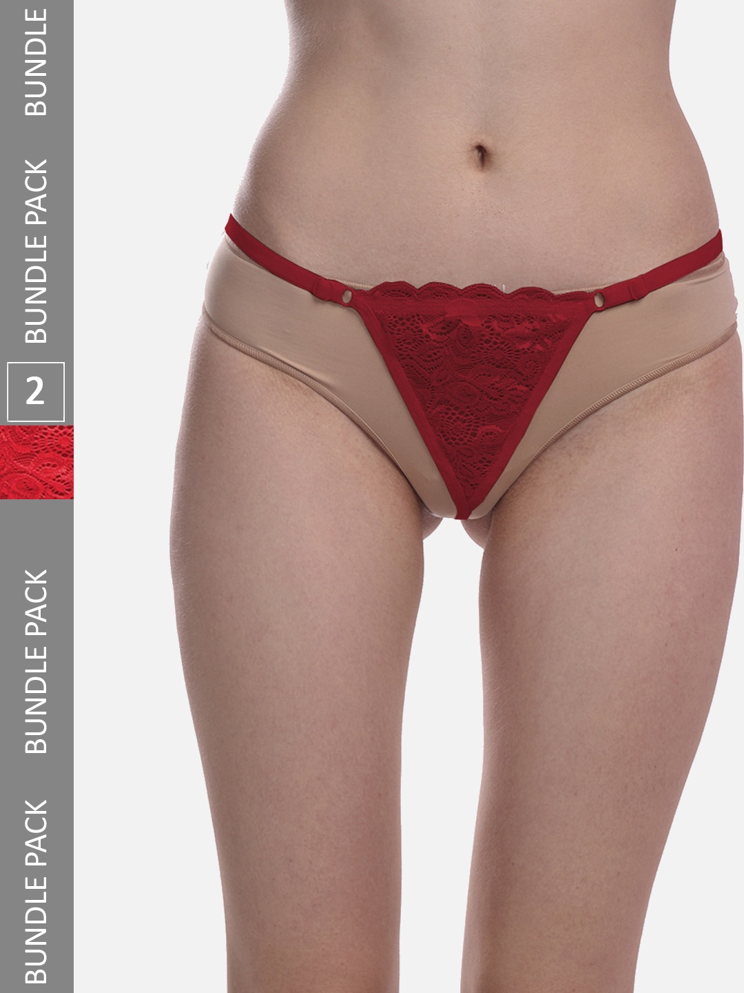 StyFun Women Pack Of 2 Anti-Microbial Thong Briefs LS_Net_ThongPanty_MaroonRed_FS, Red
StyFun Women Pack Of 2 Anti-Microbial Thong Briefs LS_Net_ThongPanty_MaroonRed_FS, Red