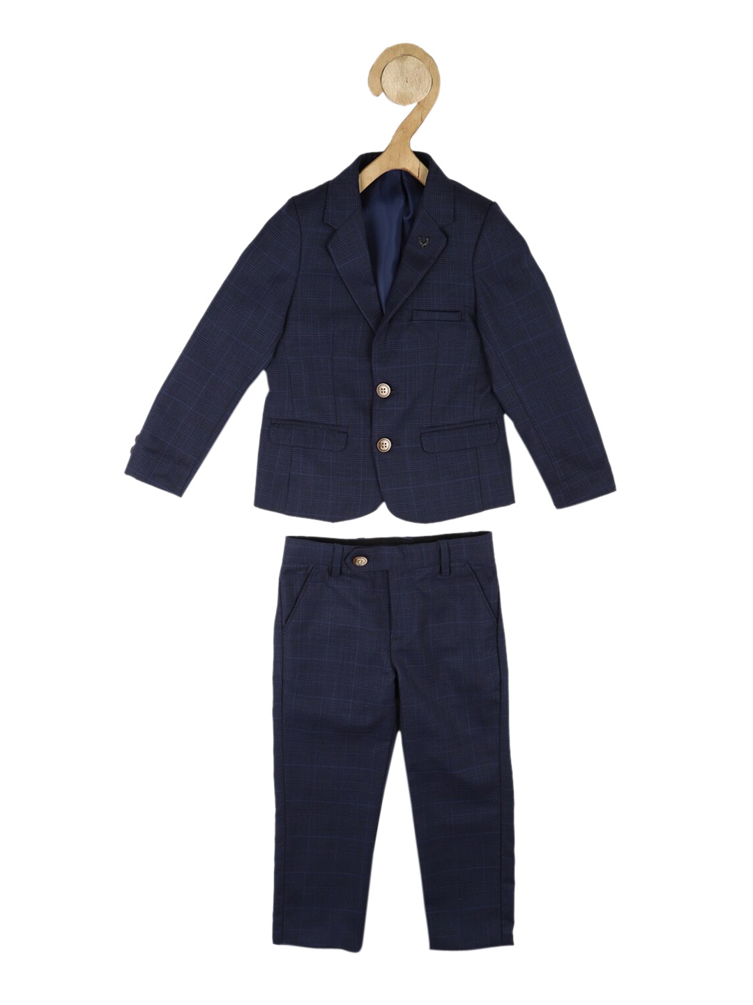 Allen Solly Junior Boys Checked Regular Fit Single-Breasted Two-Piece Suits, Navy blue
Allen Solly Junior Boys Checked Regular Fit Single-Breasted Two-Piece Suits, Navy blue