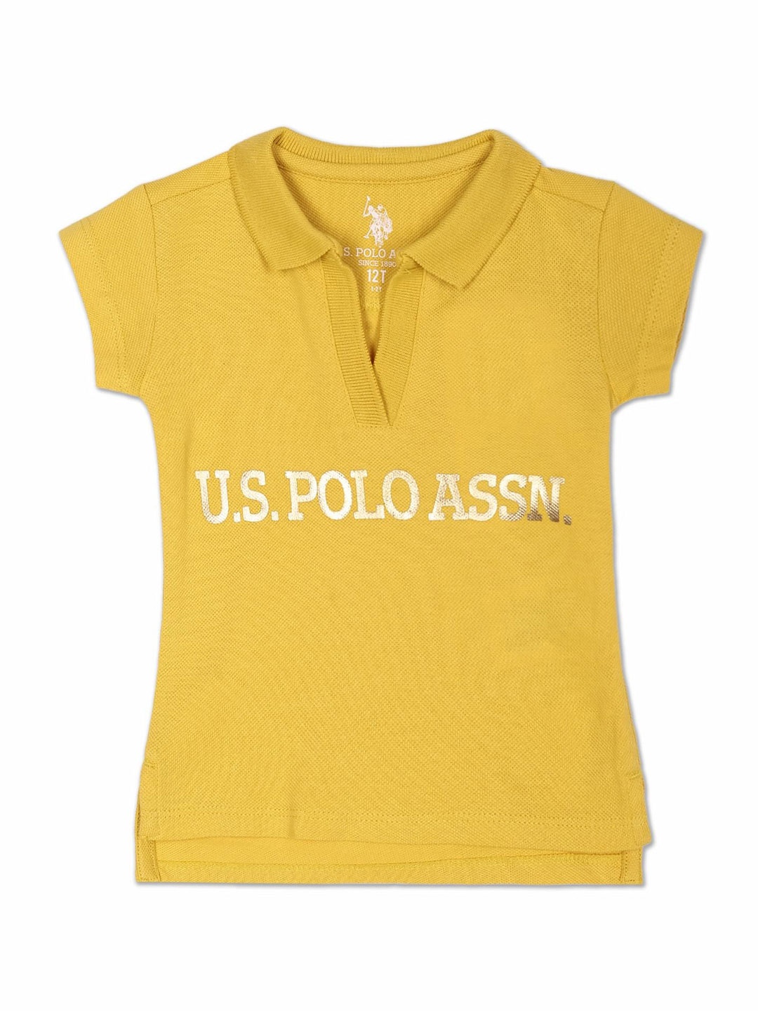 U.S. Polo Assn. Kids Girls Typography Printed Polo Collar Pure Cotton T-shirt, Mustard
U.S. Polo Assn. Kids Girls Typography Printed Polo Collar Pure Cotton T-shirt, Mustard