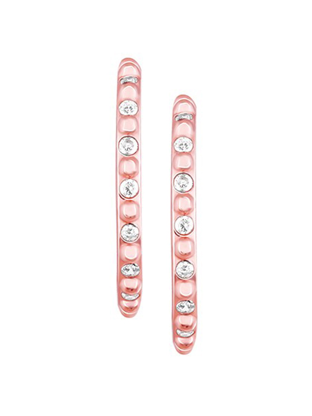 GIVA 925 Sterling Silver Rose Gold-Plated Contemporary CZ Studded Half Hoop Earrings, White
GIVA 925 Sterling Silver Rose Gold-Plated Contemporary CZ Studded Half Hoop Earrings, White
