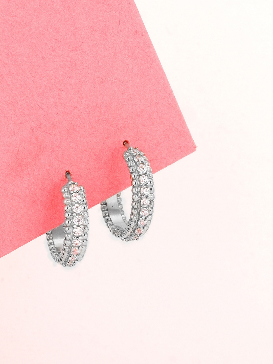 GIVA 925 Sterling Silver & Rhodium-Plated Cubic Zirconia Contemporary Half Hoop Earrings, White
GIVA 925 Sterling Silver & Rhodium-Plated Cubic Zirconia Contemporary Half Hoop Earrings, White
