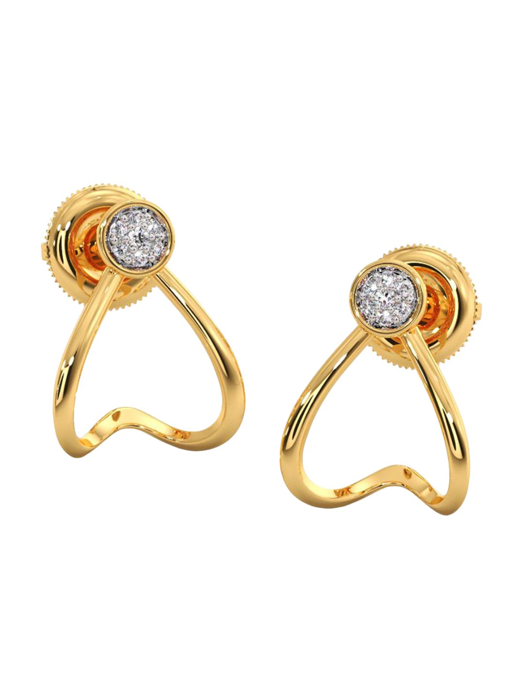 CANDERE A KALYAN JEWELLERS COMPANY Diamond-Studded 18KT Gold Stud Earrings - 1.49 gm, White
CANDERE A KALYAN JEWELLERS COMPANY Diamond-Studded 18KT Gold Stud Earrings - 1.49 gm, White