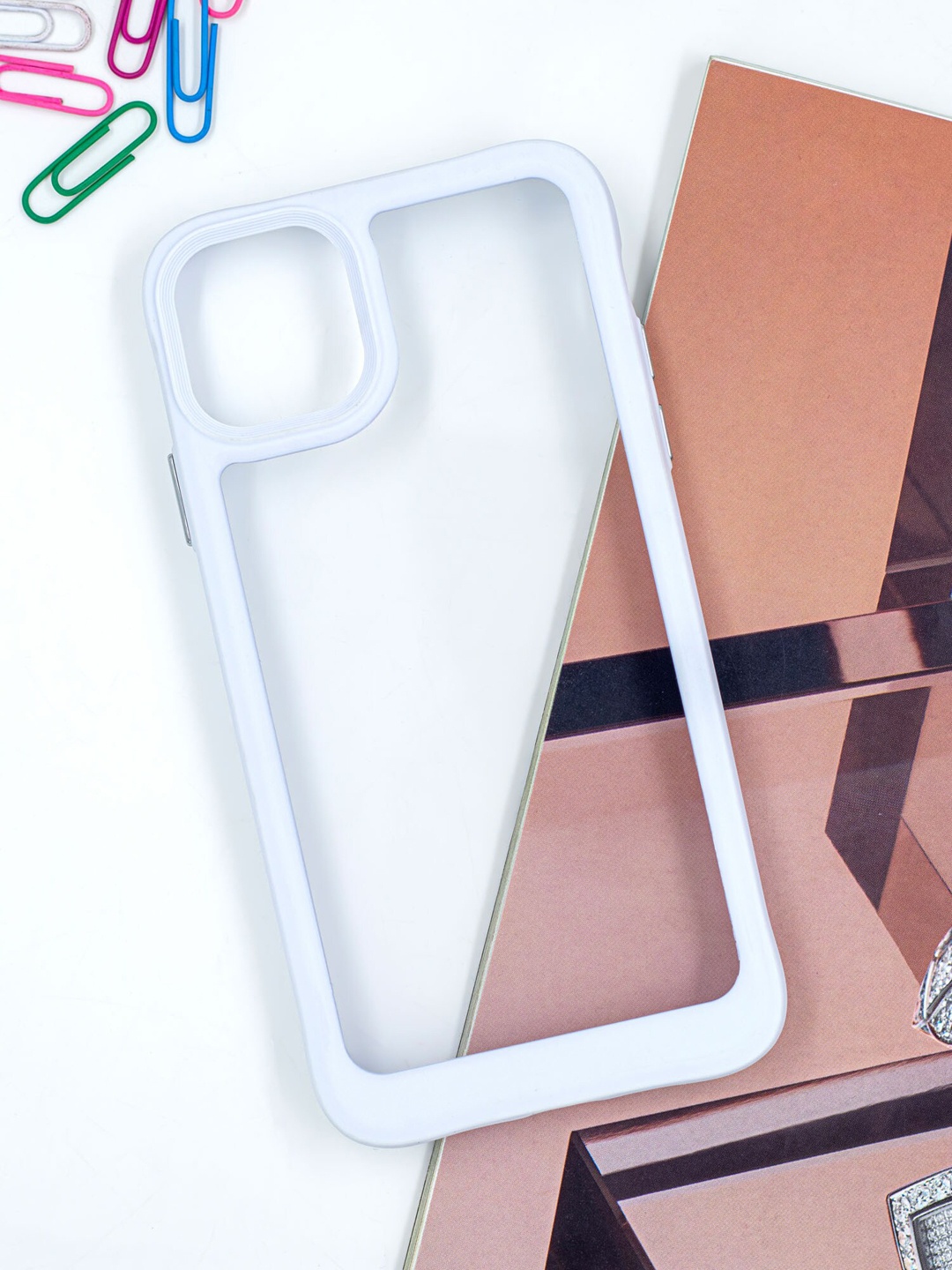 DOOBNOOB Shock Proof Armor iPhone 13 Pro Phone Back Case, White
