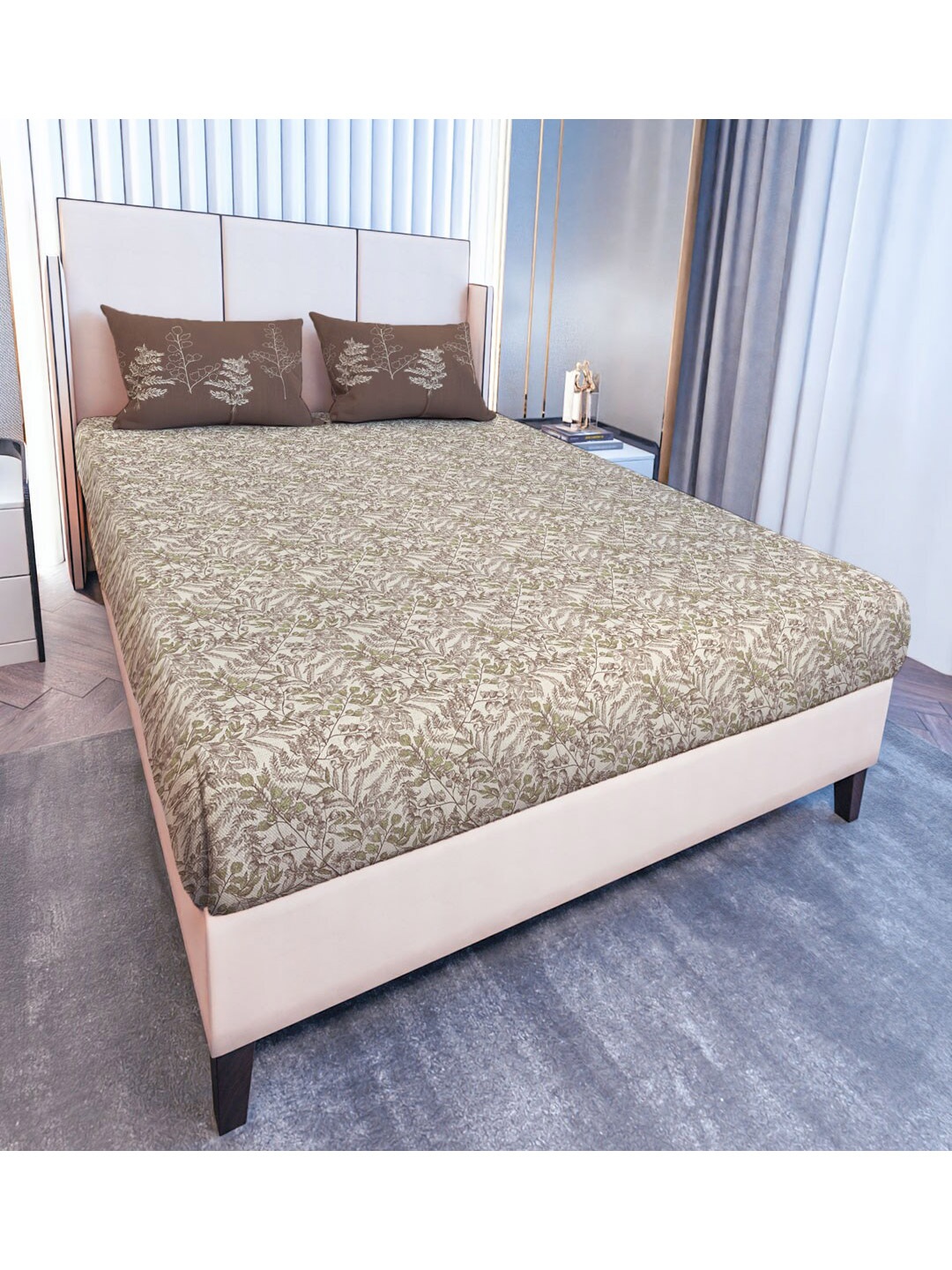 MAYFAIR HOMES LONDON Glen Brown Floral 120 TC Fitted King Bedsheet & 2 Pillow Covers
MAYFAIR HOMES LONDON Glen Brown Floral 120 TC Fitted King Bedsheet & 2 Pillow Covers