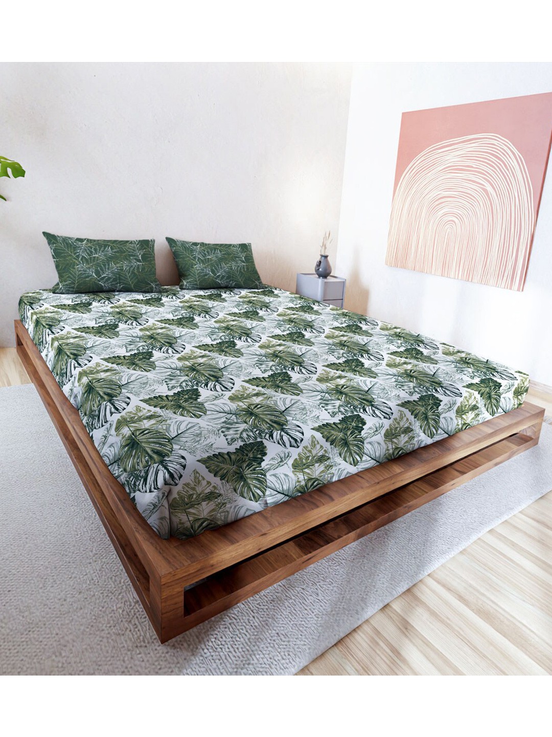 MAYFAIR HOMES LONDON Rushmoor Green & White 144 TC Fitted King Bedsheet & 2 Pillow Covers
MAYFAIR HOMES LONDON Rushmoor Green & White 144 TC Fitted King Bedsheet & 2 Pillow Covers