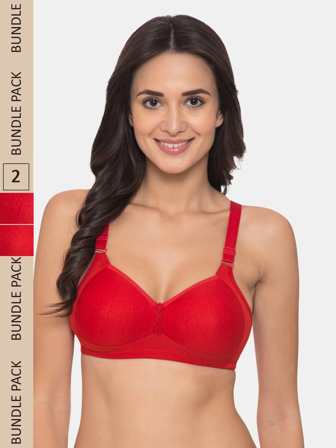 KOMLI Pack of 2 Lightly Padded All Day Comfort Seamless Cotton Minimizer Bra, Red
KOMLI Pack of 2 Lightly Padded All Day Comfort Seamless Cotton Minimizer Bra, Red
