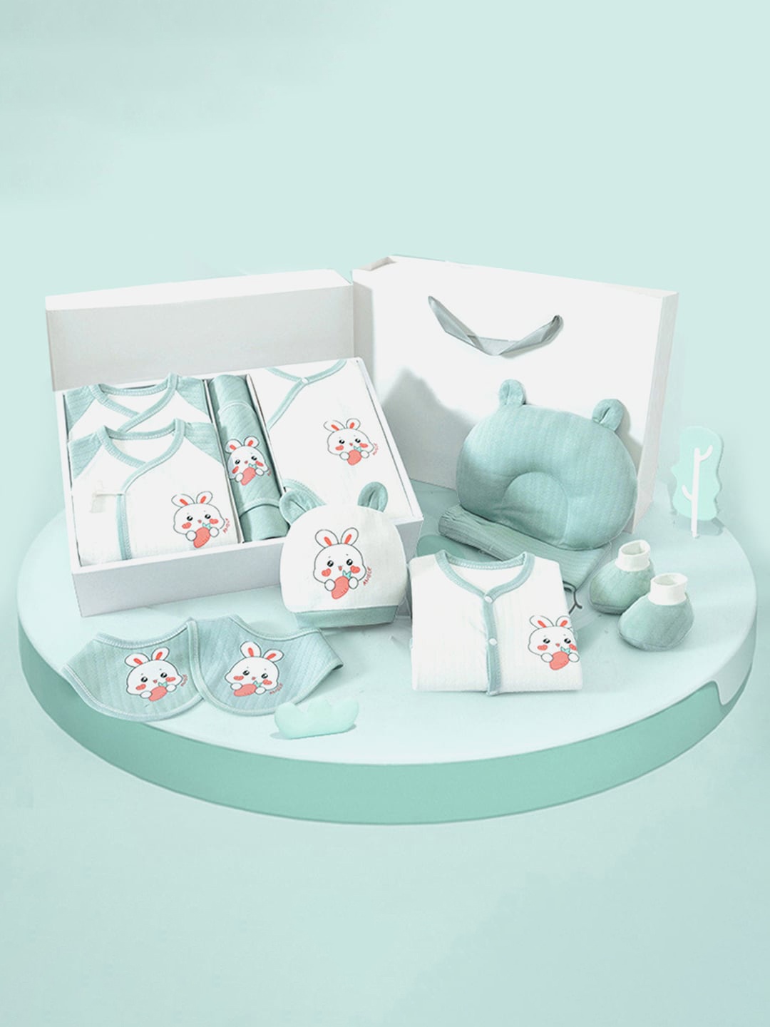 Little Surprise Box LLP Infants 23-Pcs Baby Apparel Gift Set, Green