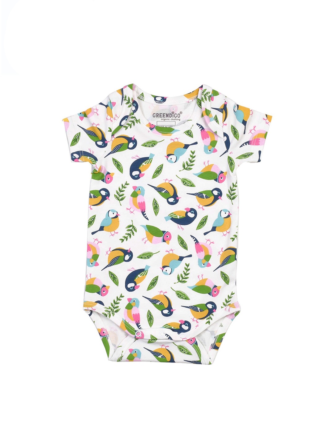 GREENDIGO Infant Kids Printed Organic Cotton Envelope Neck Short Sleeves Bodysuit, White
GREENDIGO Infant Kids Printed Organic Cotton Envelope Neck Short Sleeves Bodysuit, White