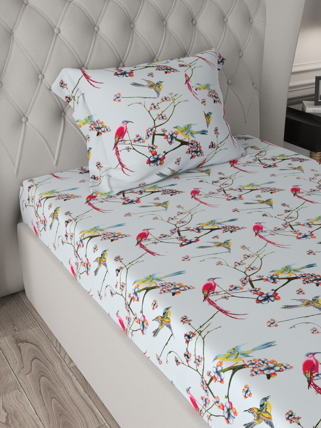 URBAN SPACE Serene Turquoise & Pink Floral 200 TC Cotton Single Bedsheet & Pillow Cover, Turquoise blue
URBAN SPACE Serene Turquoise & Pink Floral 200 TC Cotton Single Bedsheet & Pillow Cover, Turquoise blue